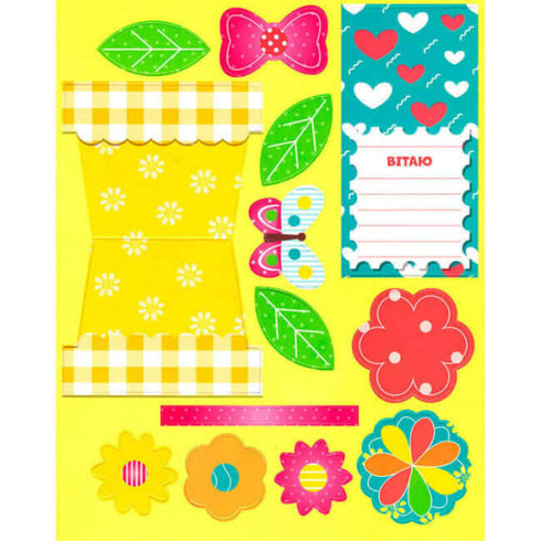 Gör-det-själv blomkort. smörblommor