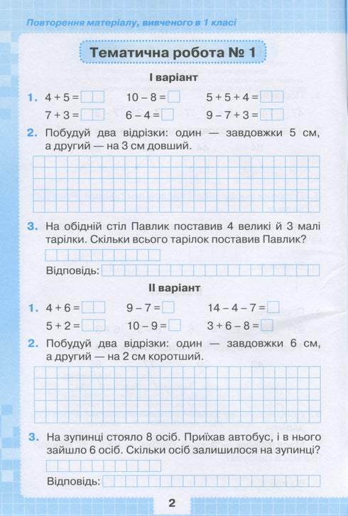 Mina prestationer. Tematiska diagnostiska arbeten i matematik årskurs 2