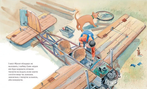 Mulle Meck bygger ett flygplan