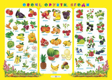 Plakat. Grønnsaker, frukt og bær (ukrainsk utgave)