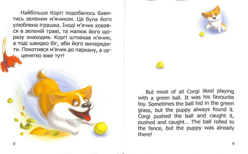 Baby Corgi. Lilla Corgi. Tvåspråkig bok