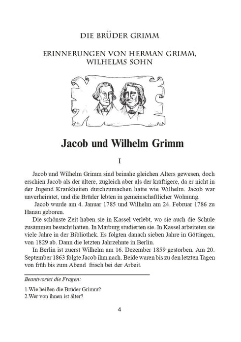 German language. Grimm Brothers' fairy tales. 43 texts and tasks for reading, listening, and speaking. Grades 5-12