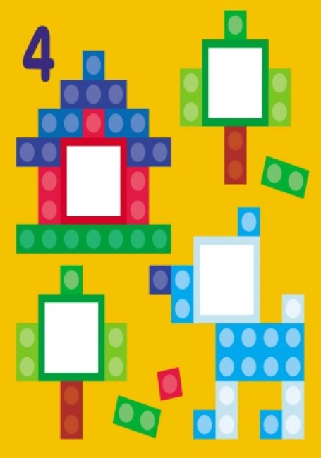 Мозаїка з наліпок. Для дітей від 3 років. Квадратики