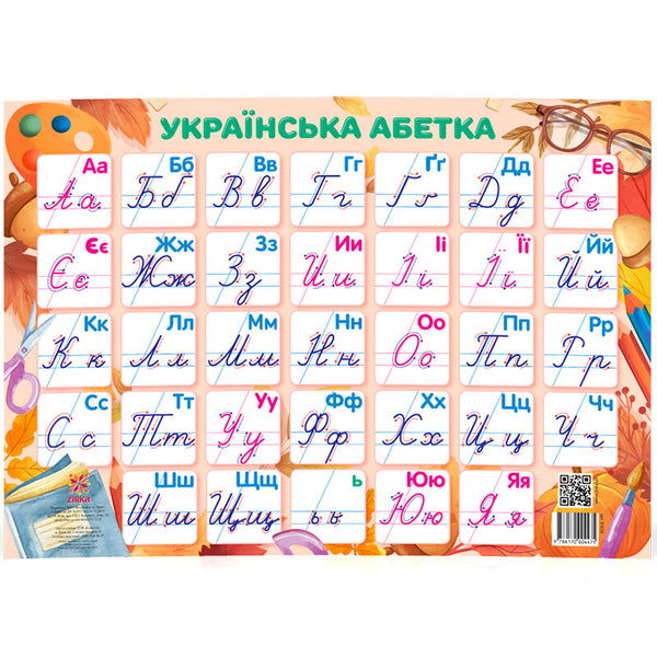 Poster. Ukrainian Alphabet Uppercase